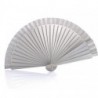 ABANICO DE MADERA LISO PLATA