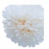 POMPON DE PAPEL DE SEDA 20 CM BLANCO