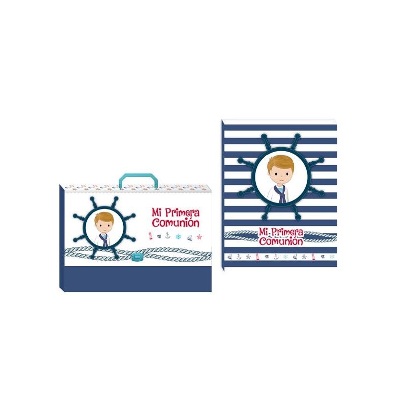 MALETÍN MÁS LIBRO FIRMAS MI PRIMERA COMUNIÓN NIÑO