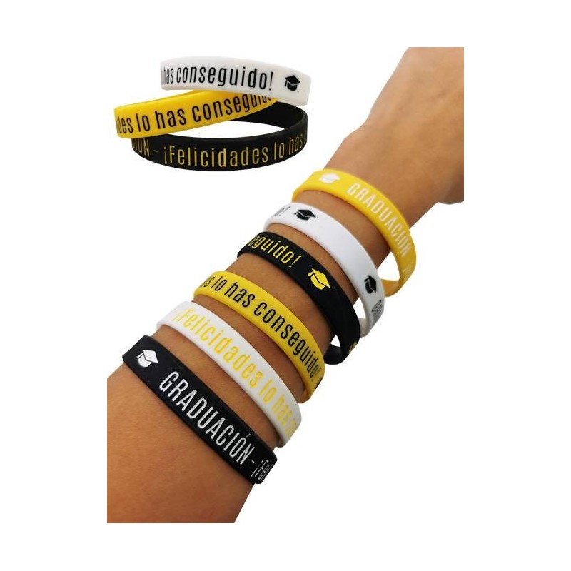 PULSERA SILICONA GRADUACIÓN UNISEX