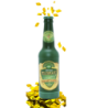 CAÑON CONFETIS DORADO EN FORMA BOTELLA CERVEZA