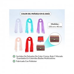 PAÑUELO "COLORFUL" PRESENTADO EN BAÚL DE REGALO