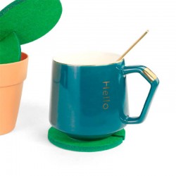 SET DE 6 POSAVASOS FIELTRO CACTUS