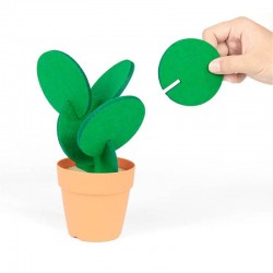 SET DE 6 POSAVASOS FIELTRO CACTUS