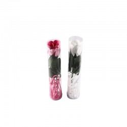 FLOR ROSA DE PÉTALOS DE JABÓN EN CAJA DE REGALO