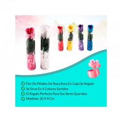 FLOR ROSA DE PÉTALOS DE JABÓN EN CAJA DE REGALO