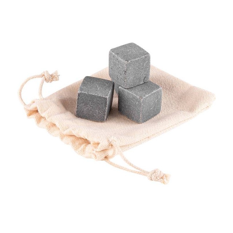SET 4 HIELOS DE PIEDRA EN BOLSITA ALGODÓN