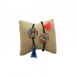 PULSERA ÁRBOL DE LA VIDA CON POMPÓN