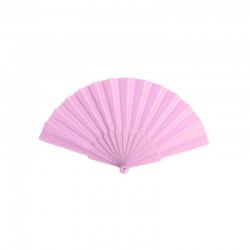 ABANICO DE TELA Y PVC VARIOS COLORES A ELEGIR PRESENTADO EN CAJA