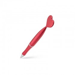 BOLÍGRAFO CORAZÓN METALIZADO ROJO