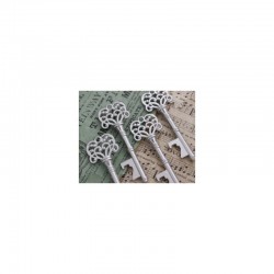 ABREBOTELLAS VINTAGE PLATA + TARJETA KRAFT