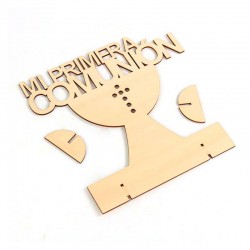 CARTEL MADERA "MI PRIMERA COMUNIÓN"