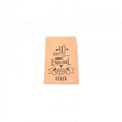 LOTE 20 BOLSAS KRAFT "MOMENTOS ESPECIALES" 12 X 8 CM