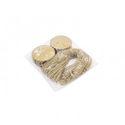 PACK 100 TARJETAS KRAFT FLOR