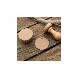 PACK 100 TARJETAS KRAFT FLOR