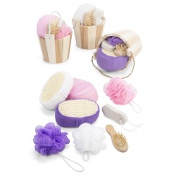 SET DE BAÑO CUBO MADERA