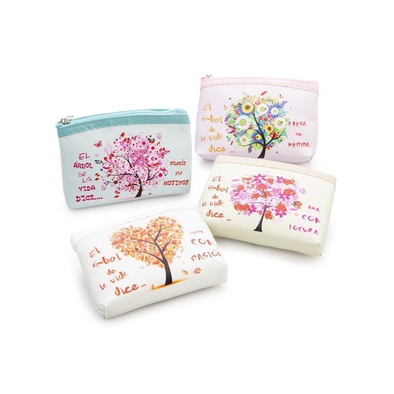 MONEDERO ÁRBOL DE LA VIDA CON FRASE