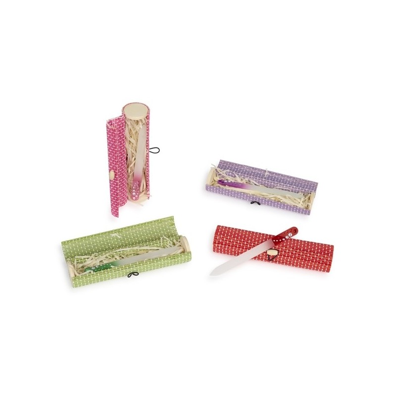 LIMA DE CRISTAL EN CAJA DE BAMBÚ