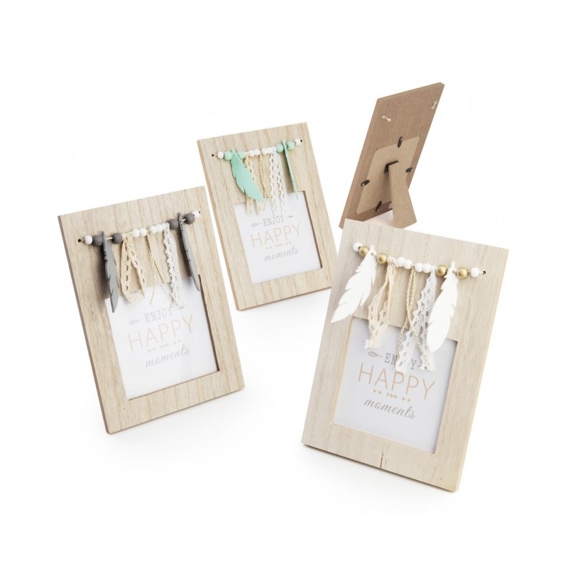 PORTAFOTOS MADERA NATURAL