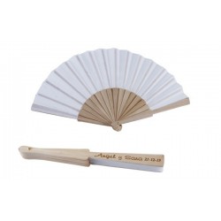 ABANICO MADERA NATURAL