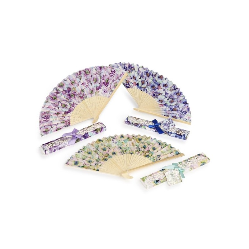 ABANICO JARDÍN DE FLORES EN CAJA
