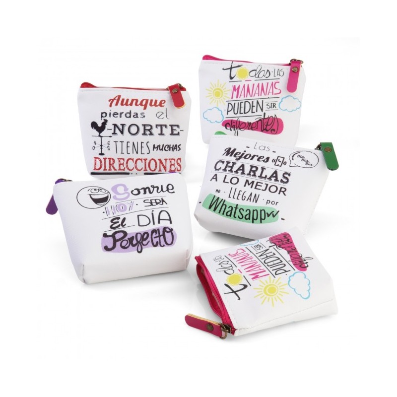 MONEDERO CREMALLERA FRASES