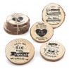 POSAVASOS MADERA TRONCO FRASES
