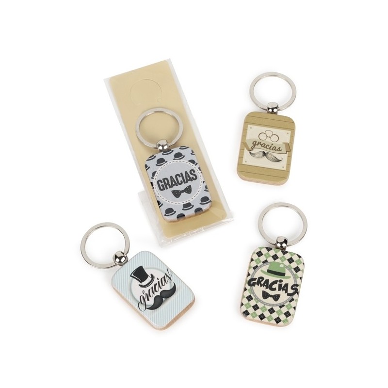 LLAVERO MADERA GRACIAS