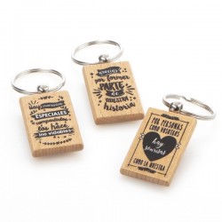 LLAVERO MADERA FRASES