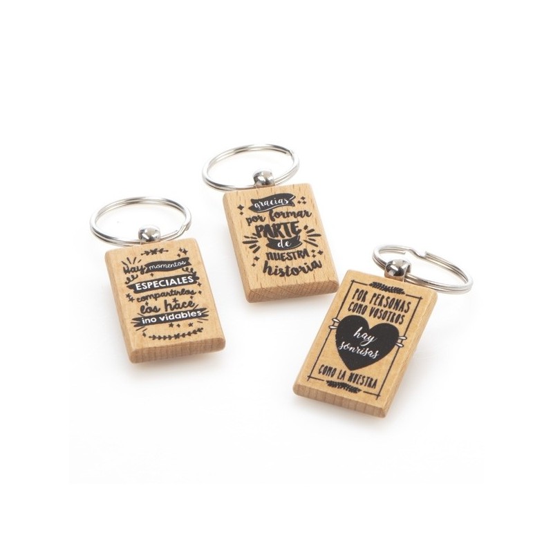 LLAVERO MADERA FRASES