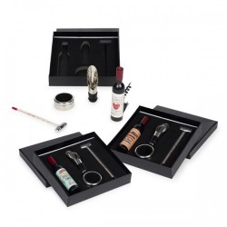 SET VINO 4 PIEZAS FRASES