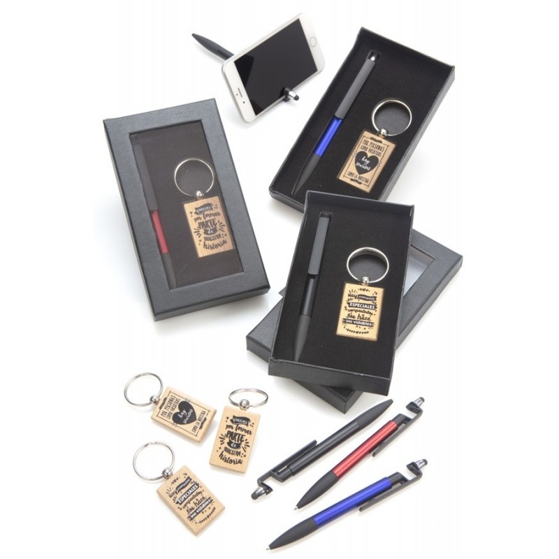 SET BOLI PORTAMÓVIL Y LLAVERO FRASES