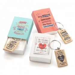 LLAVERO MADERA FRASES EN...