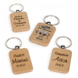 LLAVERO MADERA FRASES EN CAJA REGALO A JUEGO