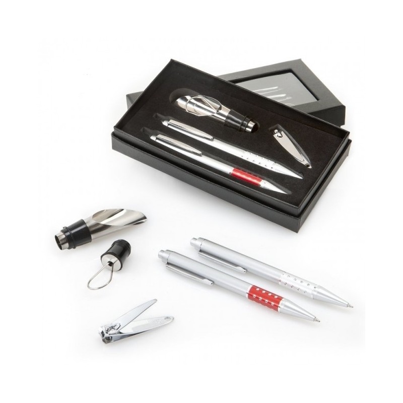 SET BOLÍGRAFOS + CORTAUÑAS + ANTIGOTEO