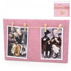 PORTAFOTOS DE TELA ROSA