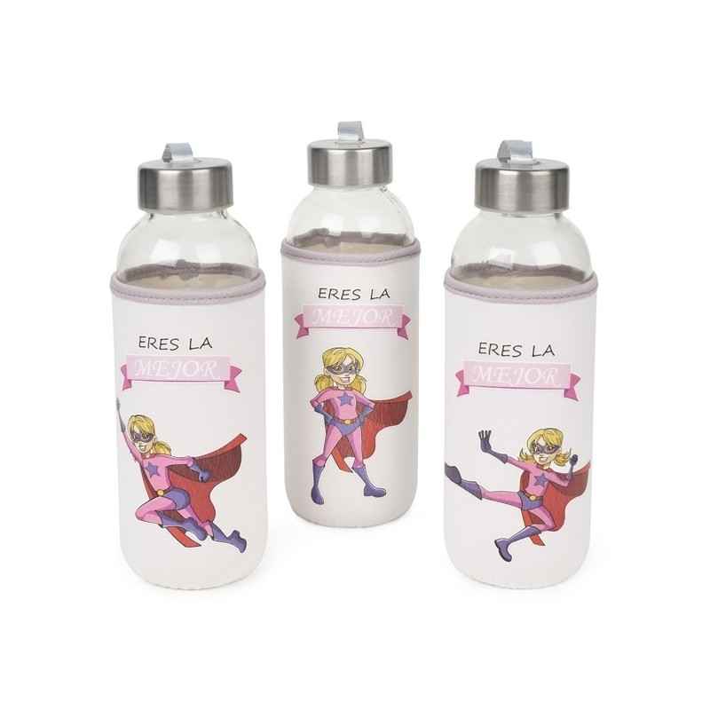 BOTELLA CRISTAL HÉROE NIÑA