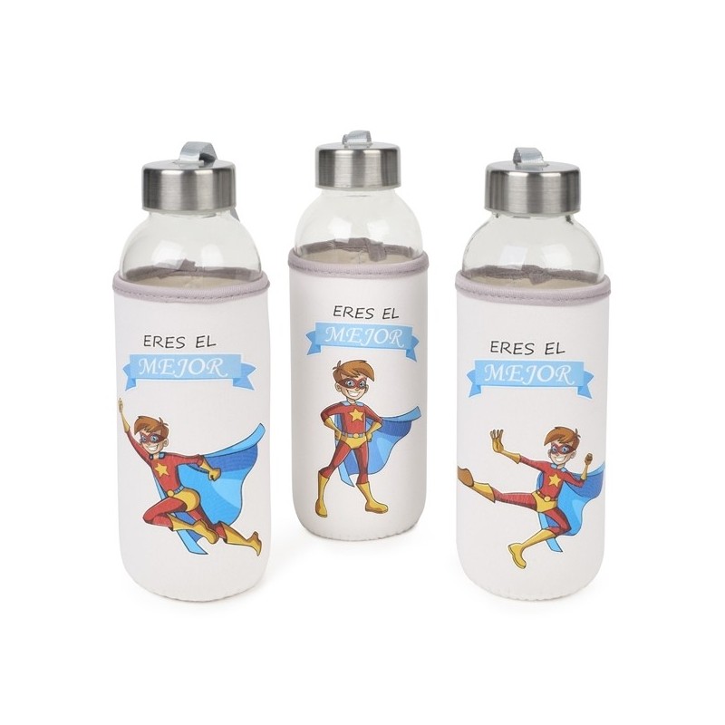 BOTELLA CRISTAL HÉROE NIÑO