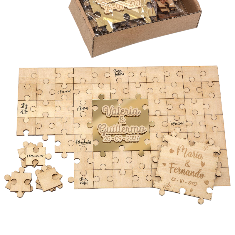 PUZLE MADERA BUENOS DESEOS PERSONALIZADO