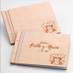 LIBRO DE FIRMAS TAPA MADERA...