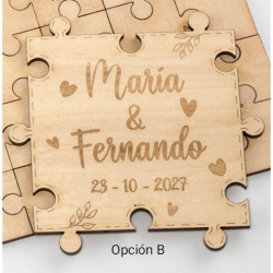 PUZLE MADERA BUENOS DESEOS PERSONALIZADO