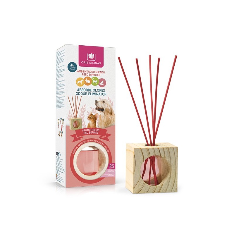 MIKADO CRISTALINAS ABSORBE OLORES MASCOTAS FRUTOS ROJOS