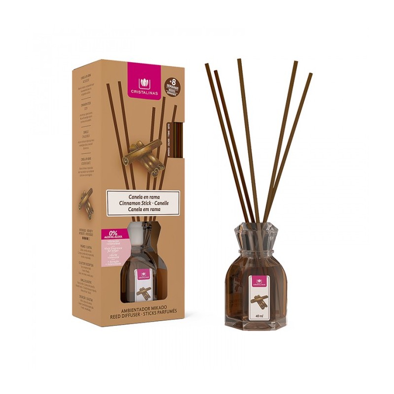 MIKADO CRISTALINAS 40ML. CANELA EN RAMA