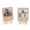 PORTAFOTOS CABALLETE MADERA PERSONALIZADO CON FOTO