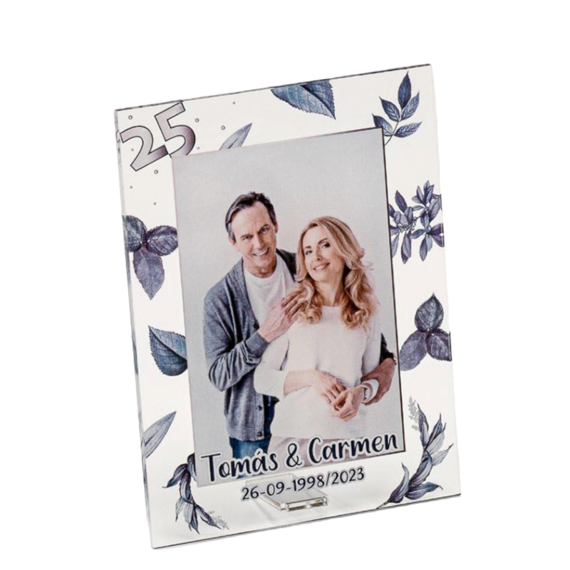 PORTAFOTOS METACRILATO 25 AÑOS PERSONALIZADO CON FOTO