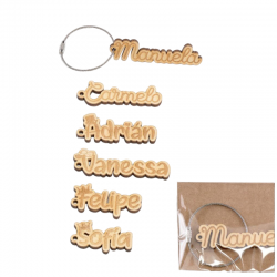 MARCASITIOS LLAVERO MADERA