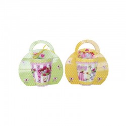 SET 12 TAZAS FLORES CON PRESENTACIÓN ORIGINAL