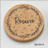 ESPEJO MADERA PERSONALIZADO CENEFA HOJAS 3 OPCIONES