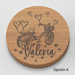 ESPEJO MADERA PERSONALIZADO BICI 3 OPCIONES