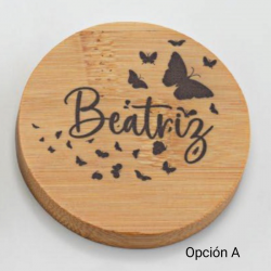 ESPEJO MADERA PERSONALIZADO MARIPOSAS 3 OPCIONES